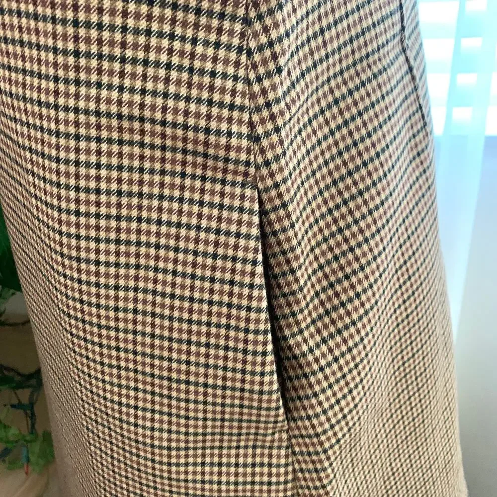 Uniqlo Double Face Mini Dress in Brown Check